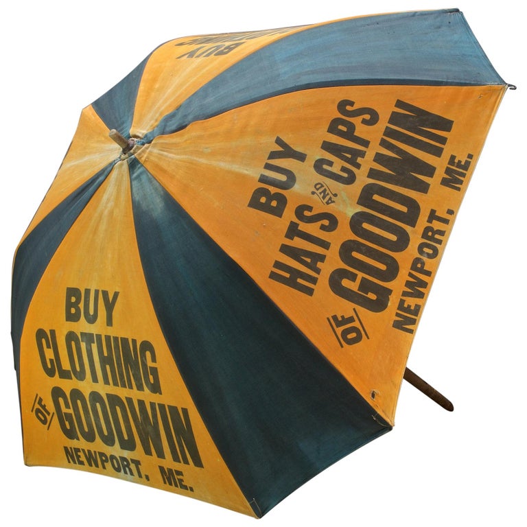 1920s Umbrella Parasol Advertising Mercantile Graphic Design Newport