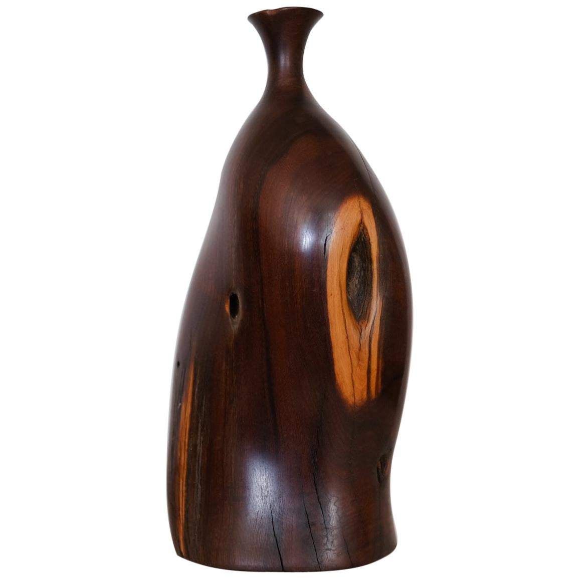 Bob Womack Sculptural Wood Vase For Sale