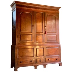 Antique 18th Century George III Oak Livery Cupboard, circa 1780