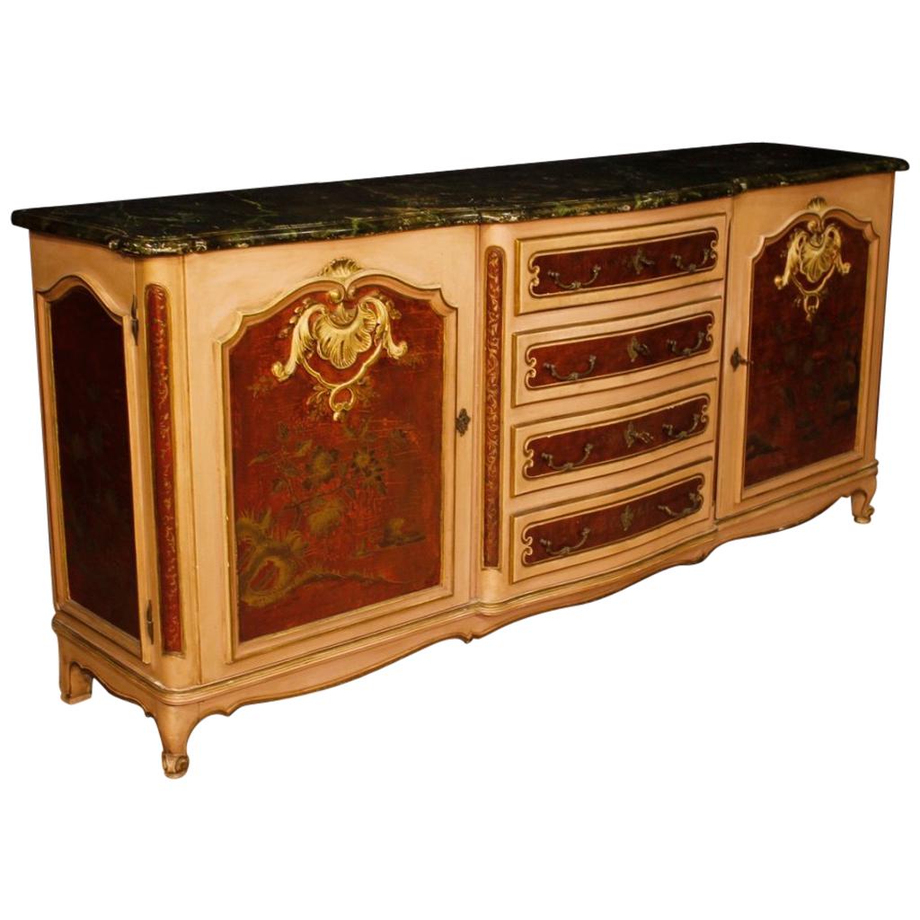 20th Century Lacquered and Painted Wood Italian Sideboard, 1960