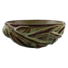 Axel Salto for Royal Copenhagen, Stoneware Bowl Modeled in Organic Shape