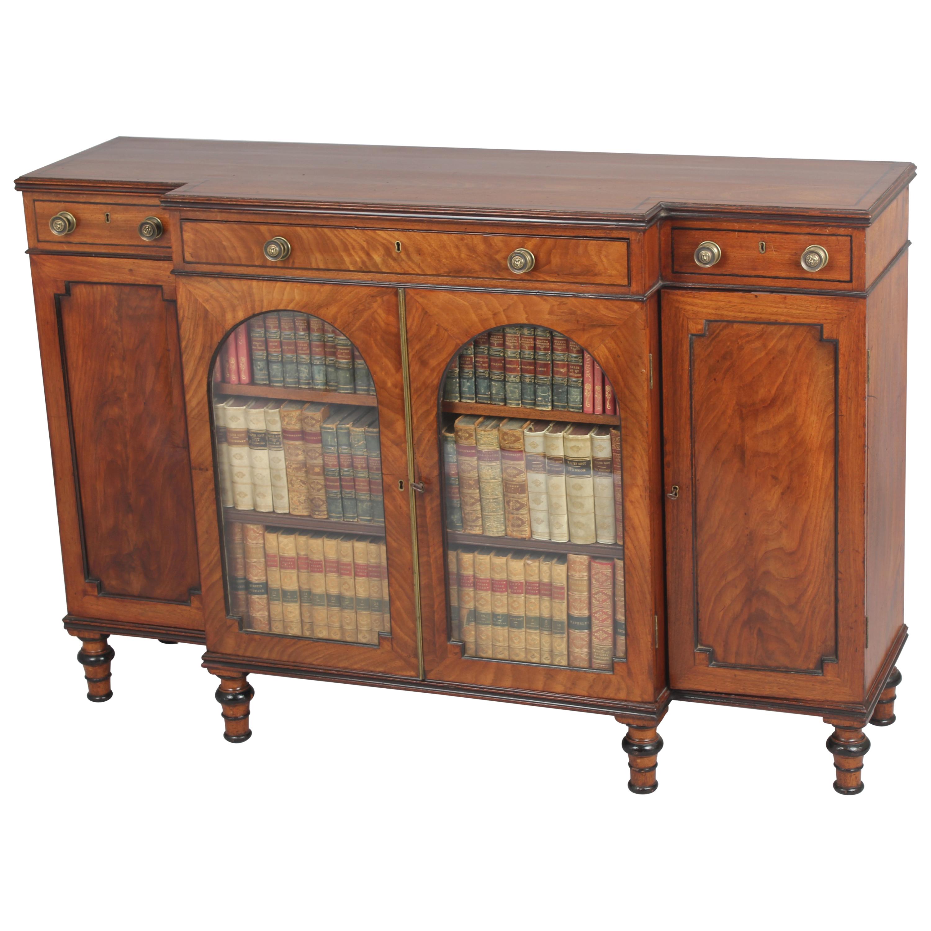 George IV Small Mahogany Breakfront Side-Cabinet