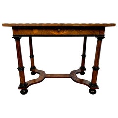 18th Century Dutch Burr Walnut and Marquetry Inlaid Table