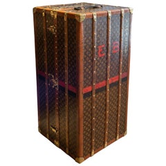 Antique Louis Vuitton LV Monogram Wardrobe Trunk, circa 1915