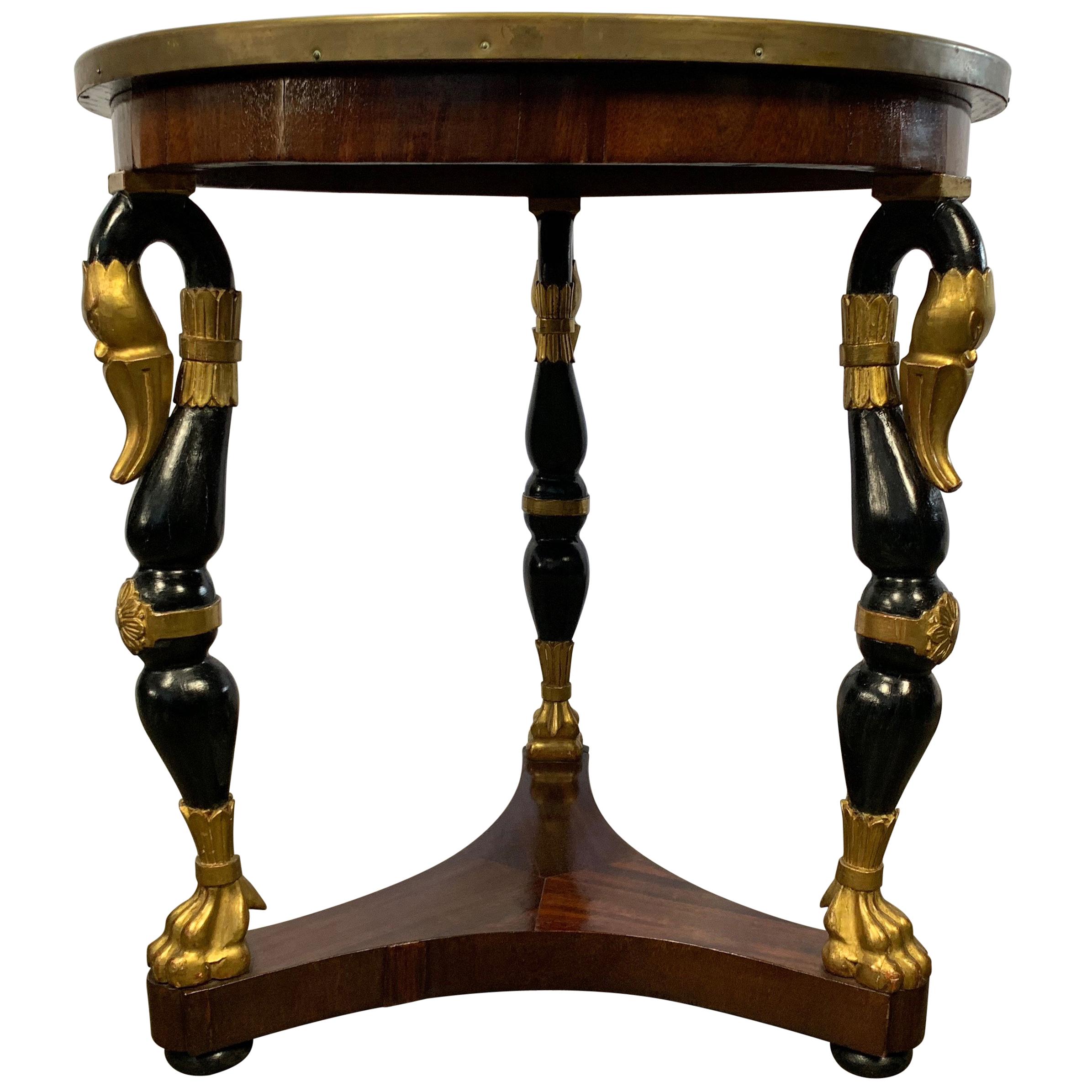 19th Century French Empire Style Mahogany Centre Table For Sale