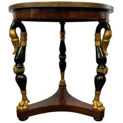 19th Century French Empire Style Mahogany Centre Table