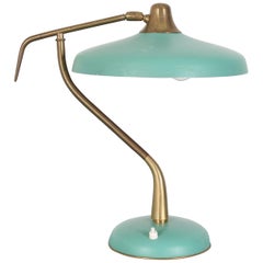 20th Century Modern Oscar Torlasco for Lumi Milano  Iron Table Lamp 50s