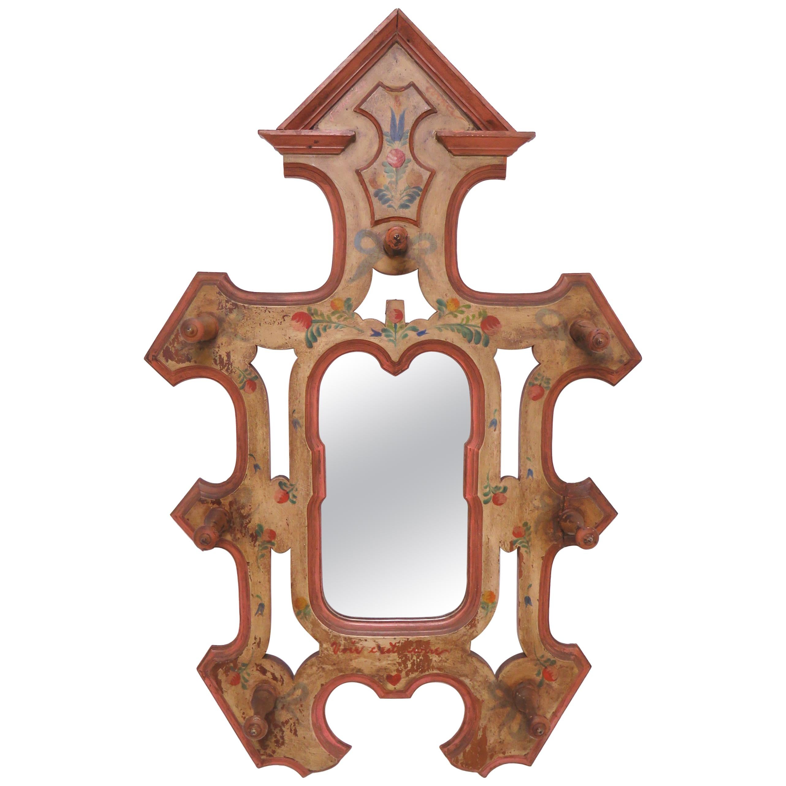 Provincetown Folk Art Mirror and Hat Rack by Peter Hunt, Dated 1944 at ...