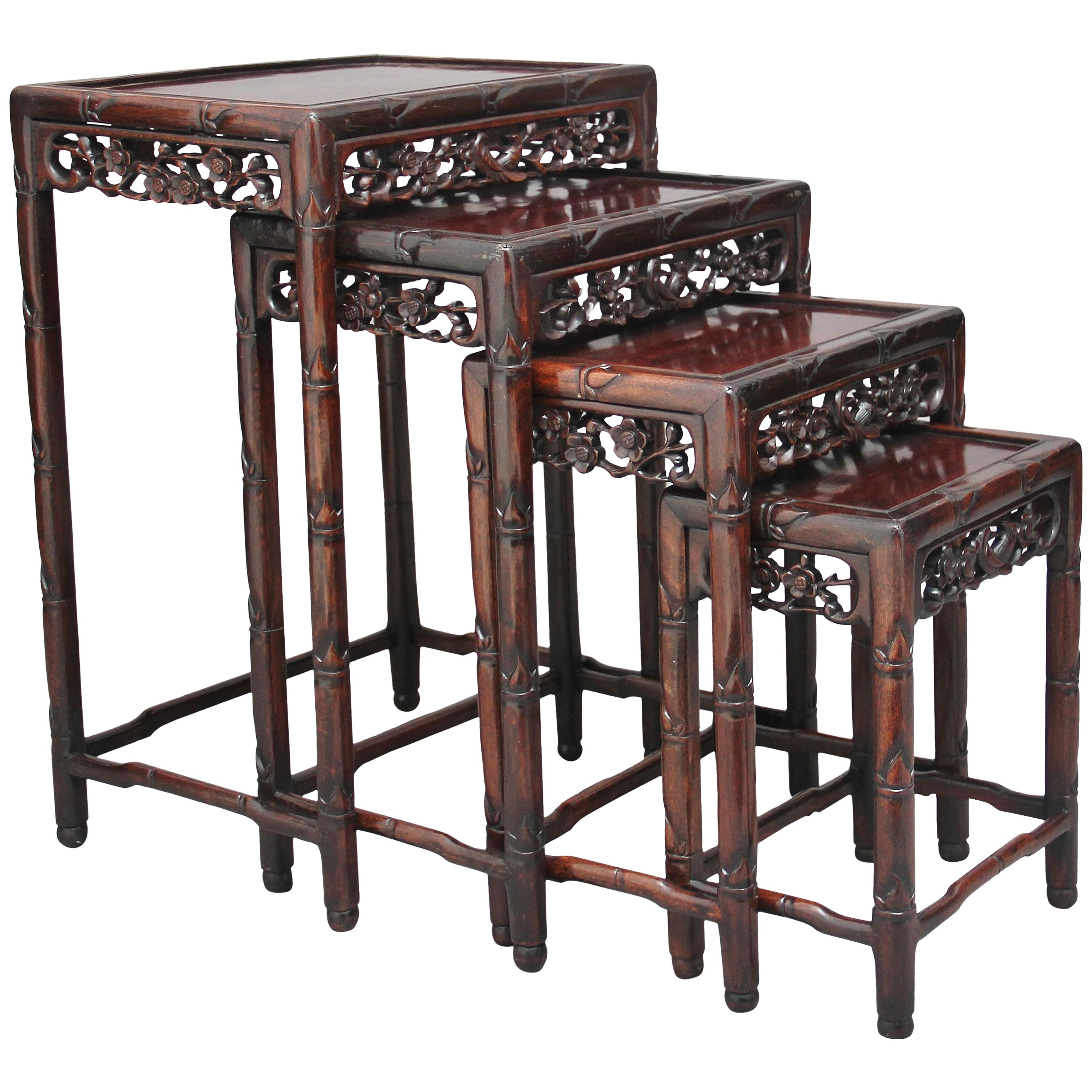 19th Century Chinese Nest of Four Tables