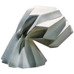“Slump” Contemporary Origami Ceramic Vase by Studio Morison, Half Slump Type