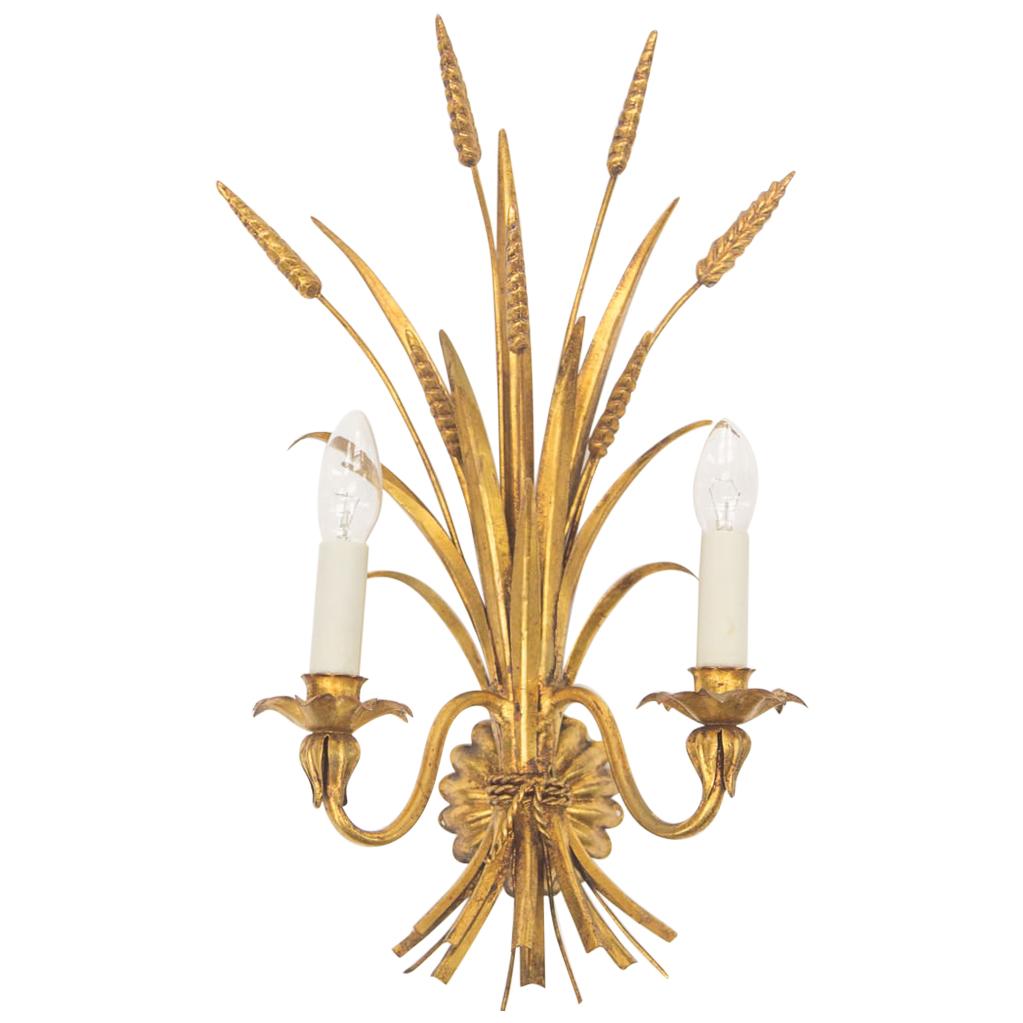 Large Wheat Sheaf Wall Light by Hans Kögl, Germany, 1970s