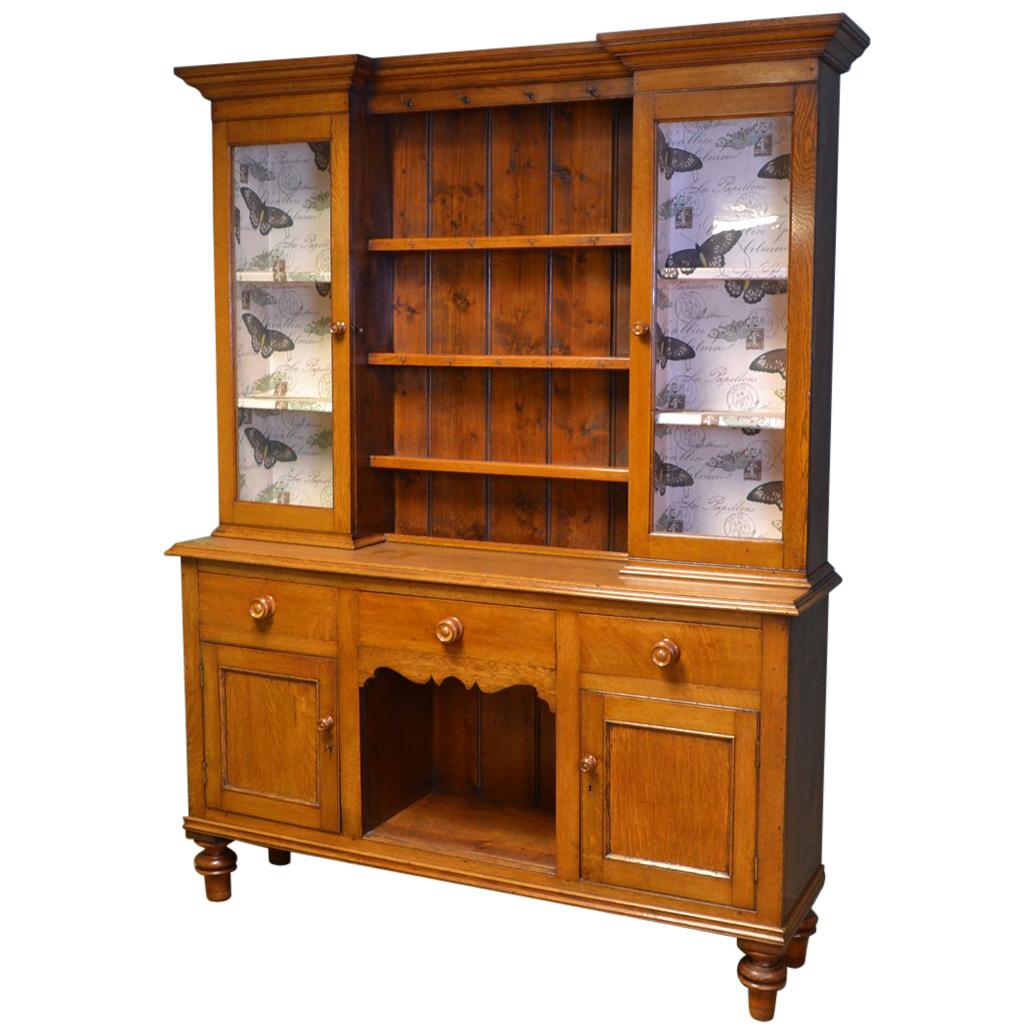 Victorian Welsh Oak Antique Dresser For Sale