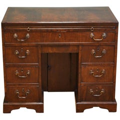 George III Antique Figured Mahogany Antique Desk