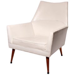 White Mid-Century Modern American 'Squirm' Lounge Chair by Paul McCobb