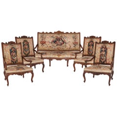 Beauvais Tapestry and Beech Wood Furniture Suite 