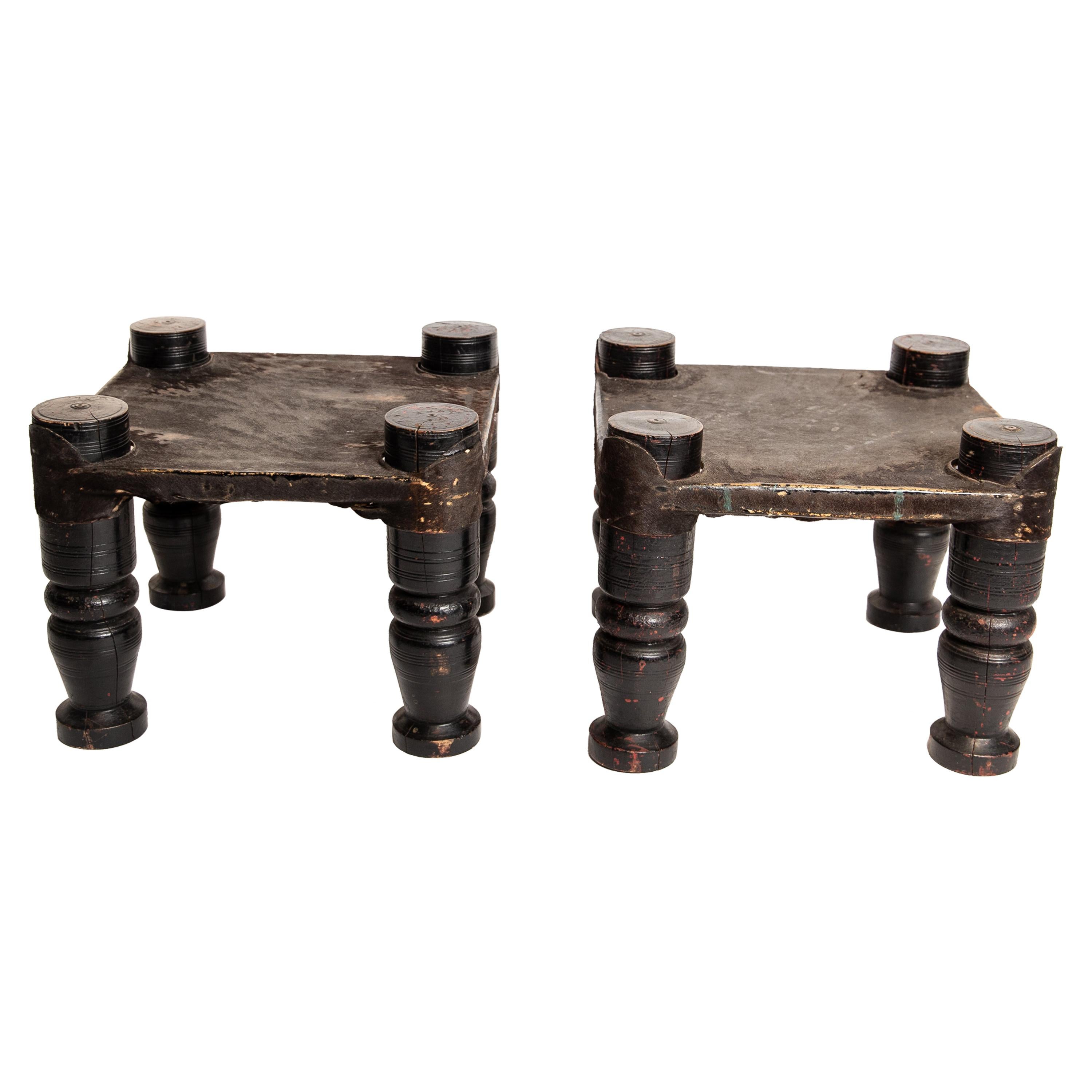 Pair of Ebonised Anglo-Indian Side Tables, circa 1860 For Sale