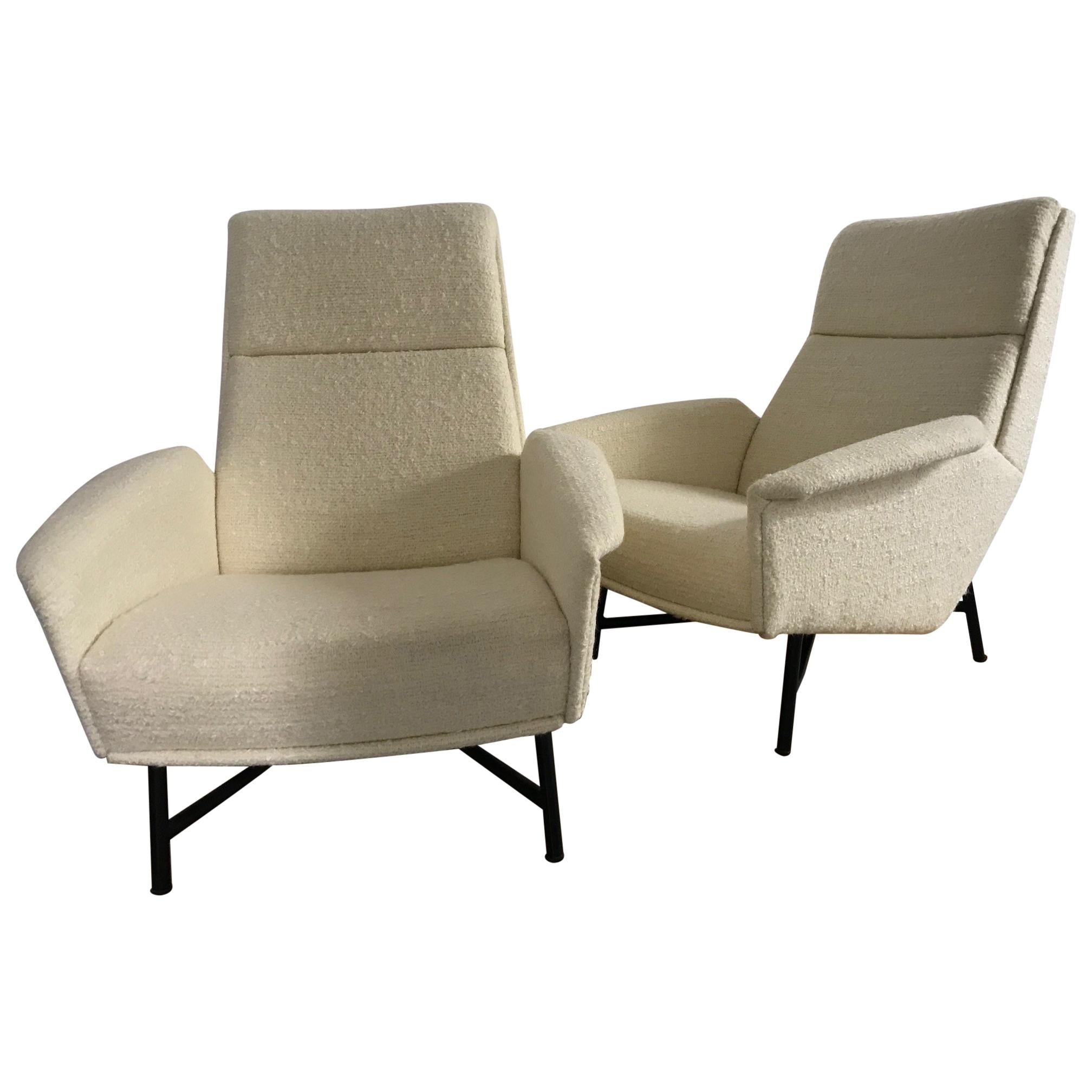 Pair of Armchairs by Claude Delor For Sale