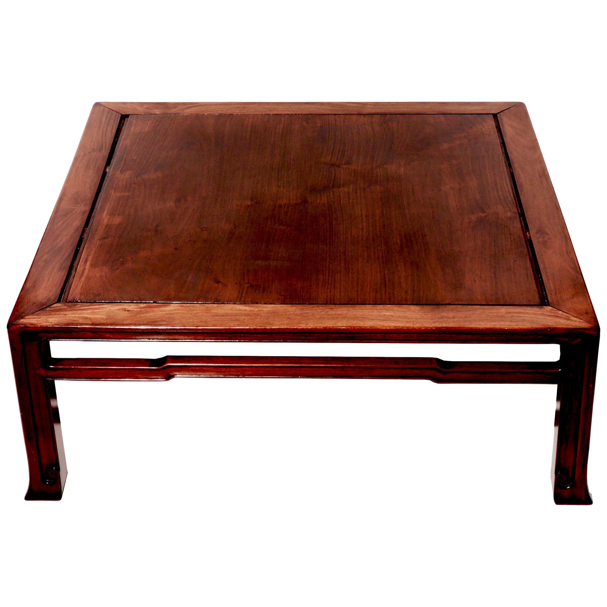 Chinese Style Rosewood Square Tea Table, Japan For Sale