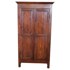 19th Century Italian Walnut Wood Wardrobe, Armoire, 1850s