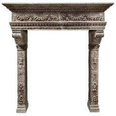 16th Century Italian Stone Chimneypiece