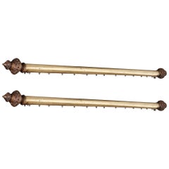Brass Victorian Curtain Rods, England, circa 1870