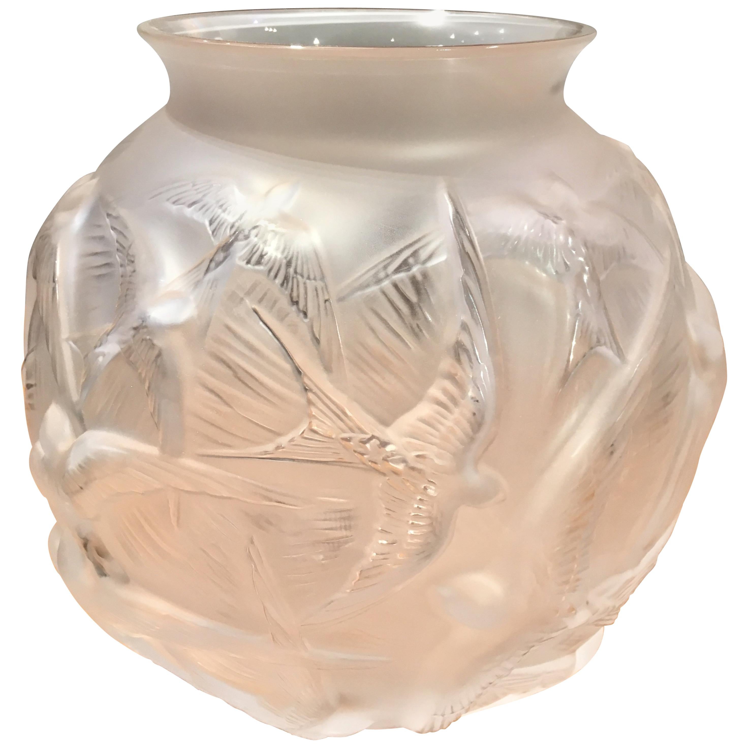 Lalique France, Swallow Vase, 2019 For Sale