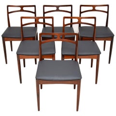1960s Set of 6 Danish Wood Dining Chairs by Johannes Andersen