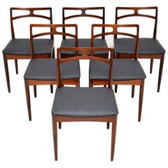 1960s Set of 6 Danish Wood Dining Chairs by Johannes Andersen