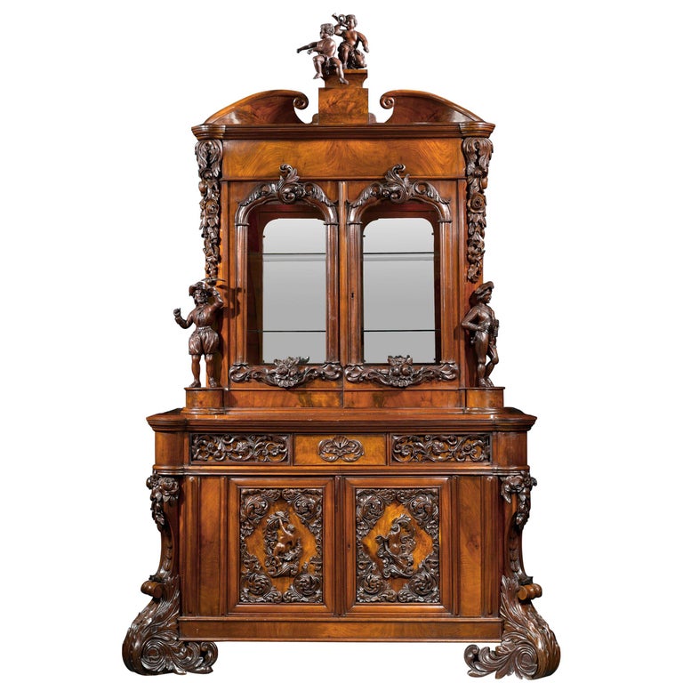 19th Century Dutch Bureau Bookcase For Sale