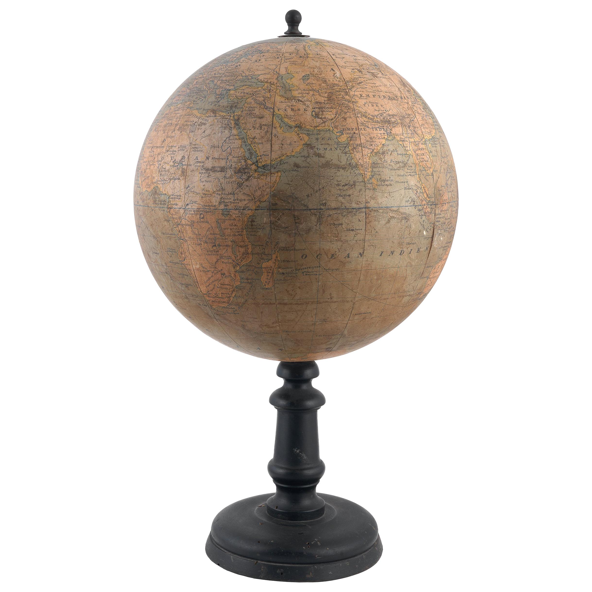 Late 19th Century Terrestrial Globe, French