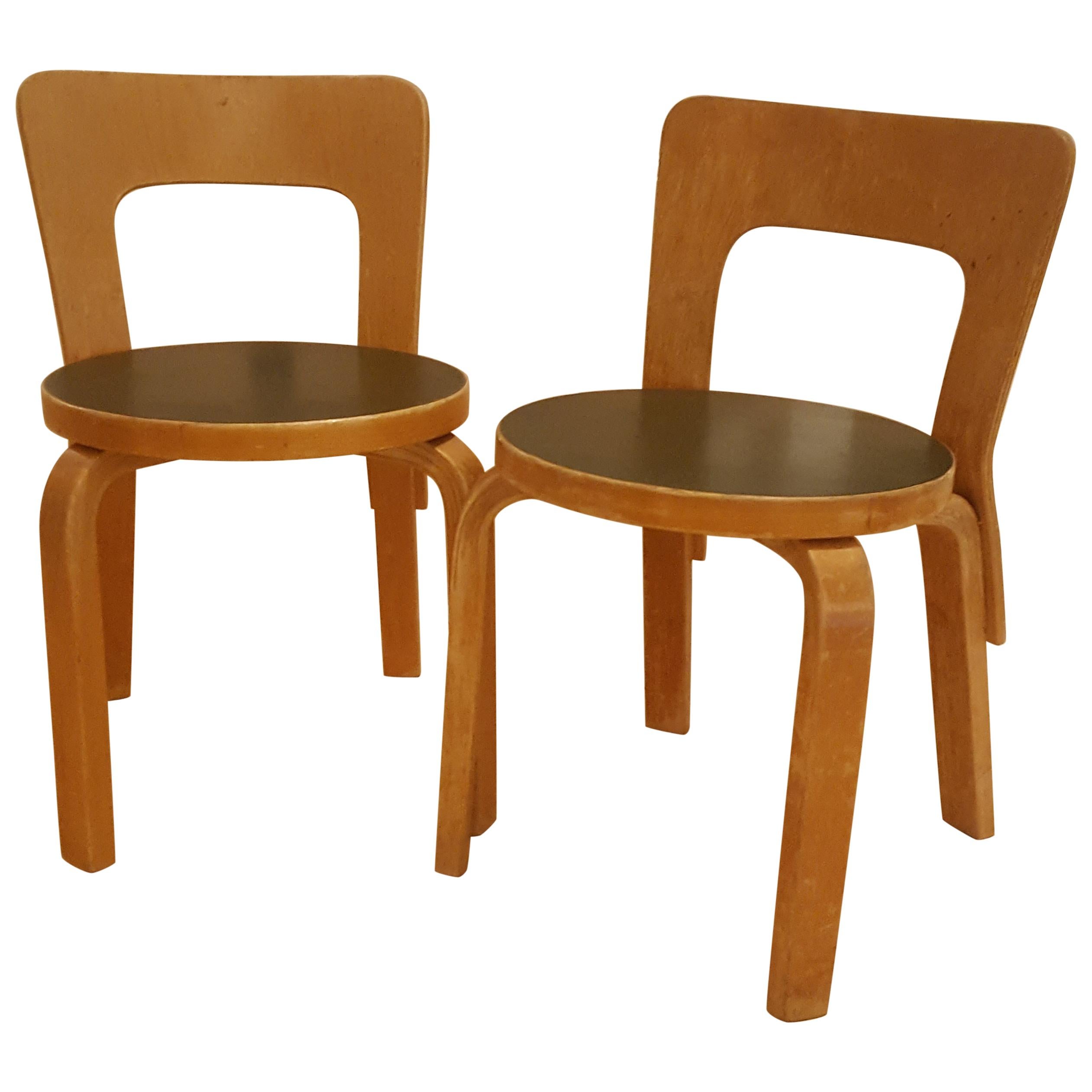 Vintage Alvar Aalto/Artek N65 Children's Chairs