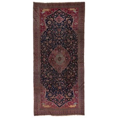 Antique Unique Persian Khorassan Gallery Carpet, Colorful