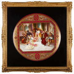 Royal Vienna Porcelain Charger with Theatre Theme