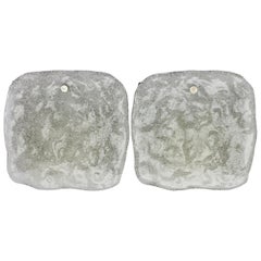 J.T. Kalmar Pair of Pulegoso "Foam" Glass Wall Lights or Vanity Sconces