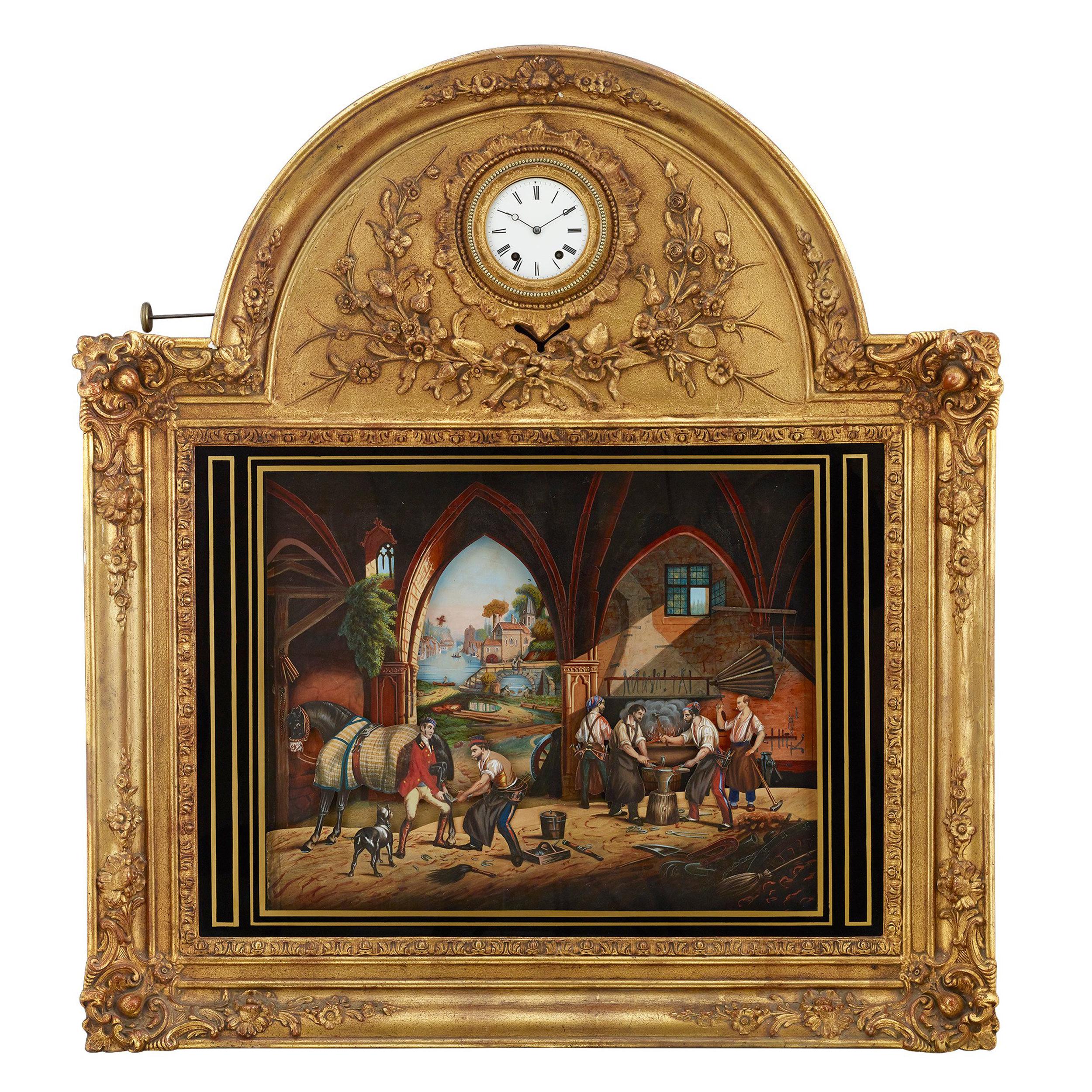 French Musical Automaton Picture Clock