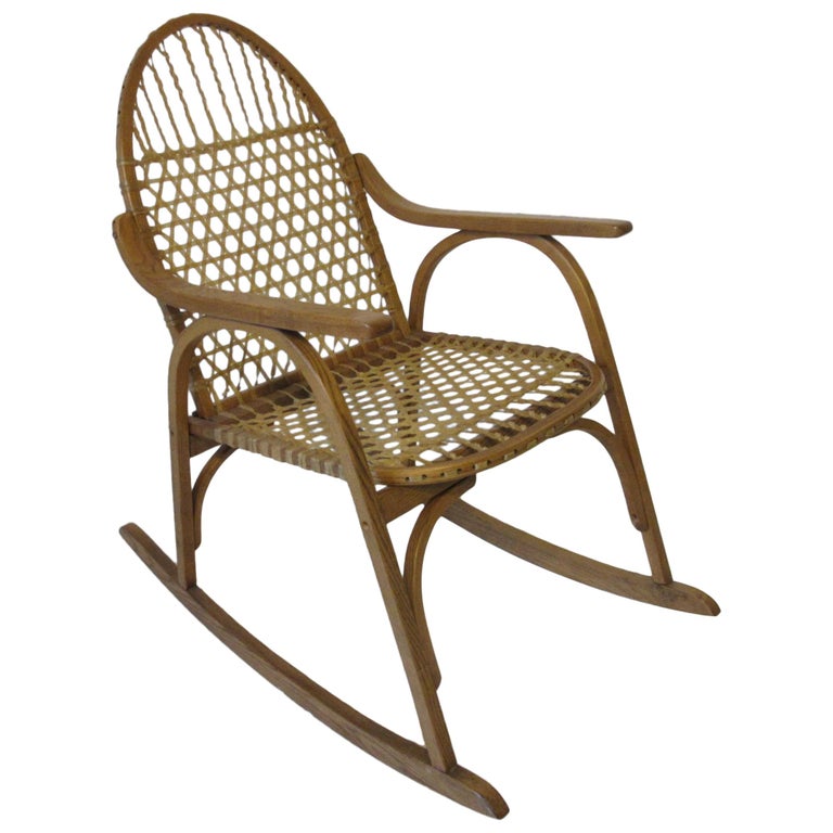 Snow Shoe Styled Rocking Chair By Vermont Tubbs For Sale At 1stdibs