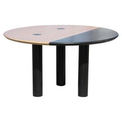 Custom Round Postmodern Two-Tone Cerused Table