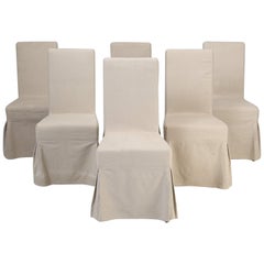 Set of 6 Slip-Cover Chairs