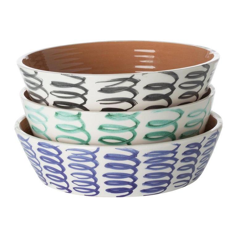 "Origine", Contemporary ceramics stackable Bowls. For Sale at 1stDibs