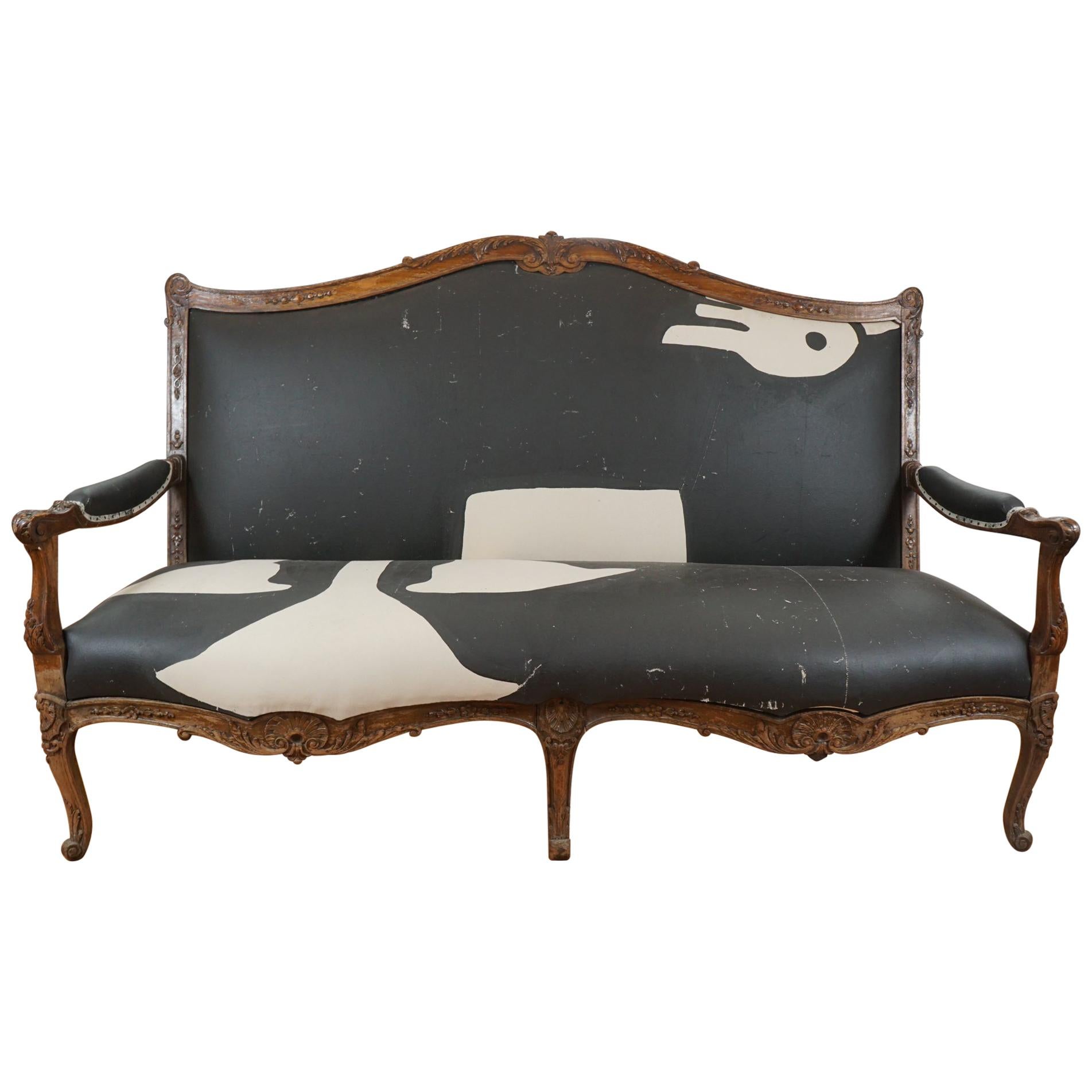 19th Century French Louis XV Style Upholstered Settee
