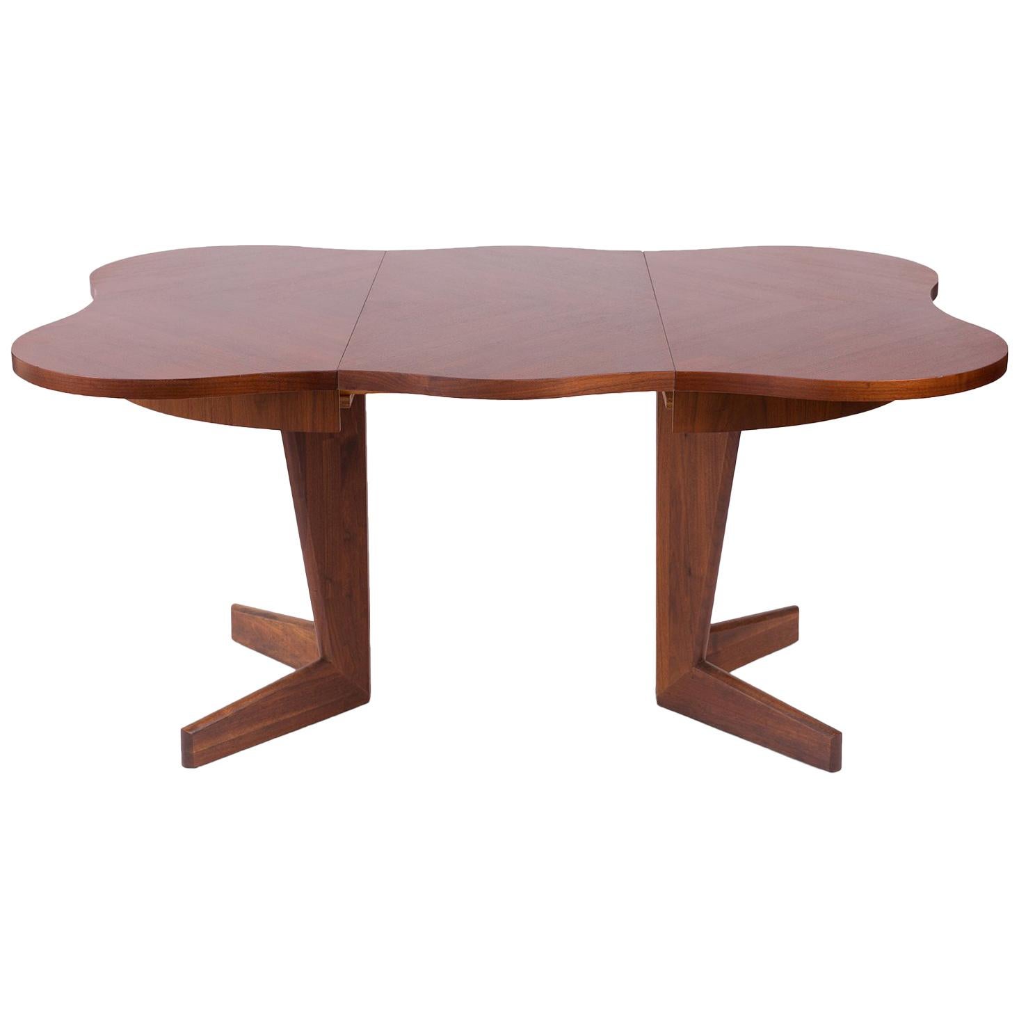 Henry Glass Walnut Extendable Dining Table