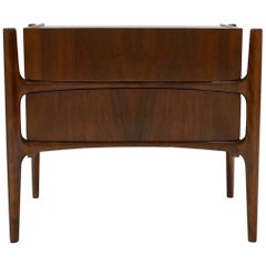  Sculptural William Hinn, Urban Furniture Scandinavian Nightstand or End Table