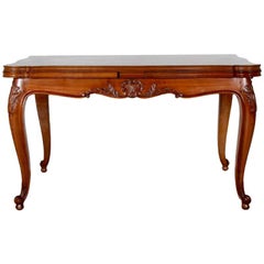 French Louis XV Style Draw Leaf Table 