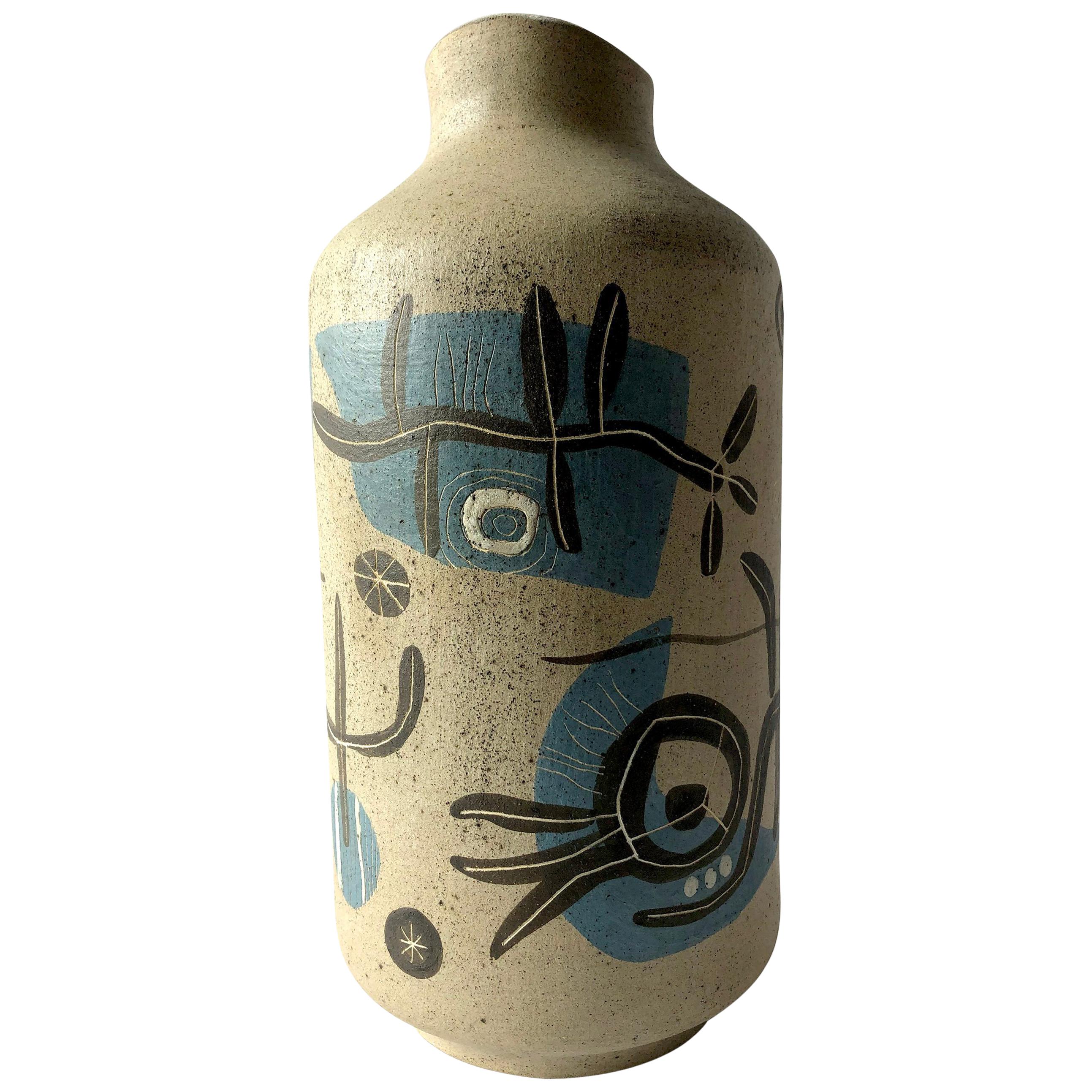 1950s Arganat Spanish Surrealist Modern Ceramic Vase