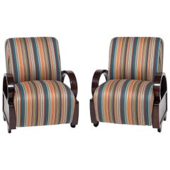 Pair of Chinese Art Deco Club Chairs