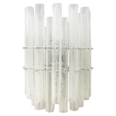 Large Retro Frosted Glass Tubes Wall Lamps from a Theatre in Germany, 1960s
