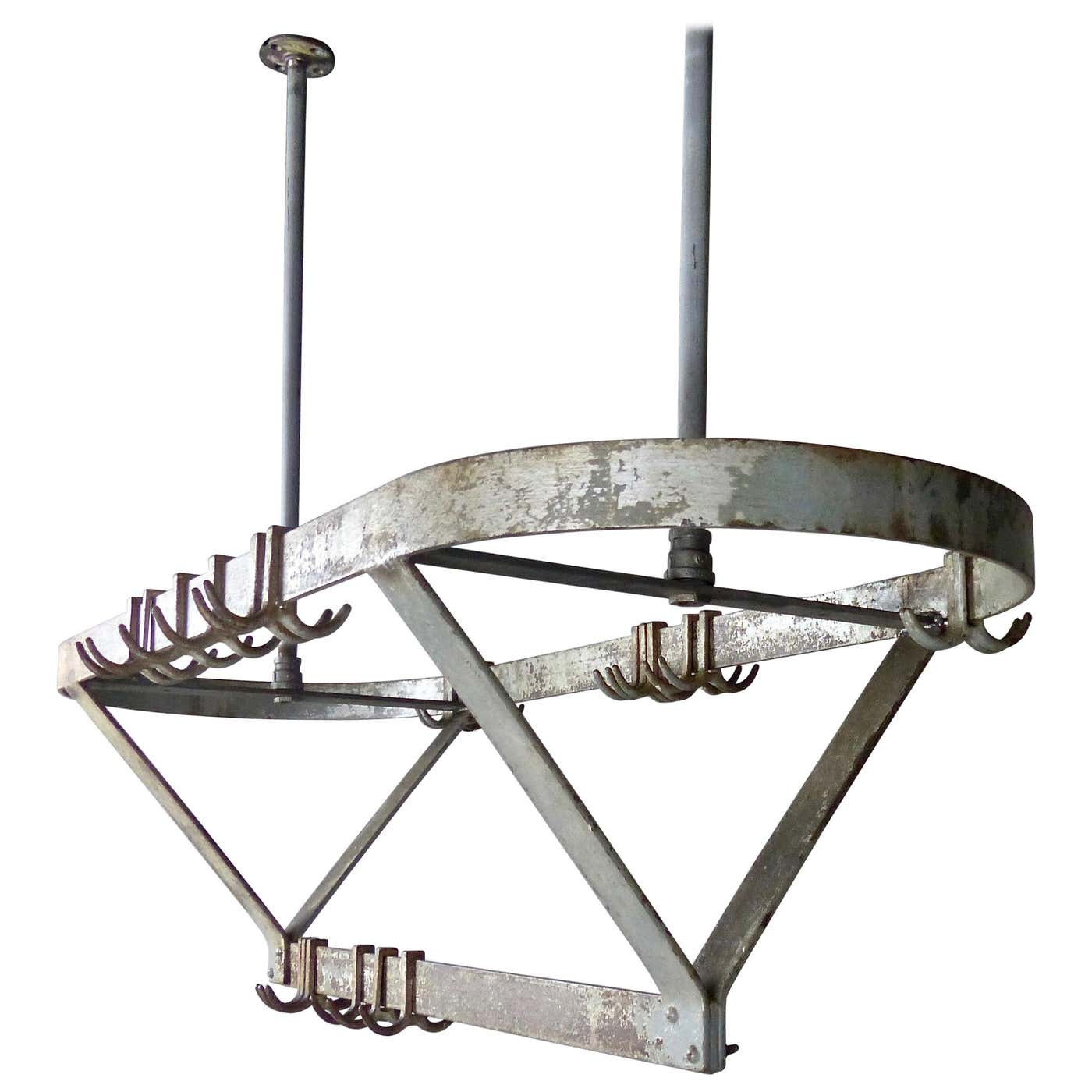Antique French Ceiling Mounted Iron Pot Rack Holder at 1stDibs | french ...