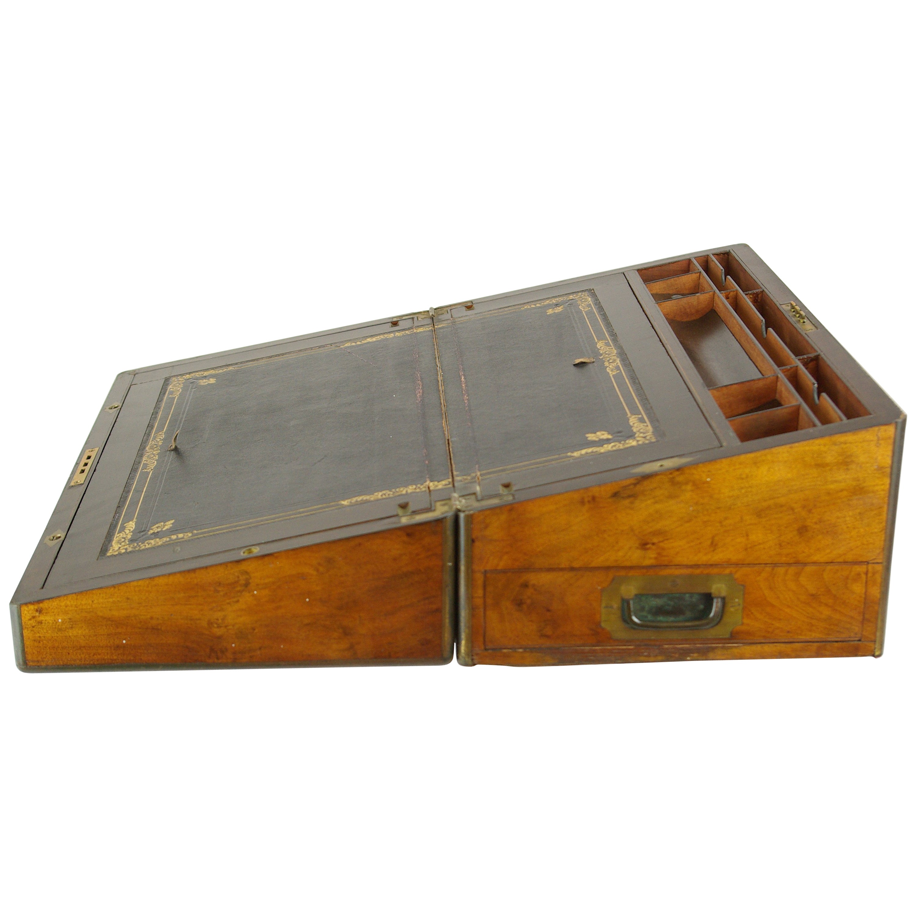 Antique English Burl Walnut Lap Desk, circa 1870 For Sale at 1stDibs