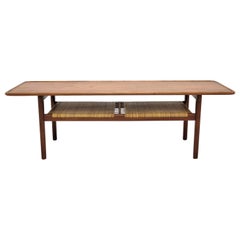 Hans J. Wegner Coffee Table model AT-10 in Teak and Cane, Andreas Tuck, 1950s