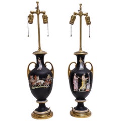 Antique Pair of Neoclassical Table Lamps